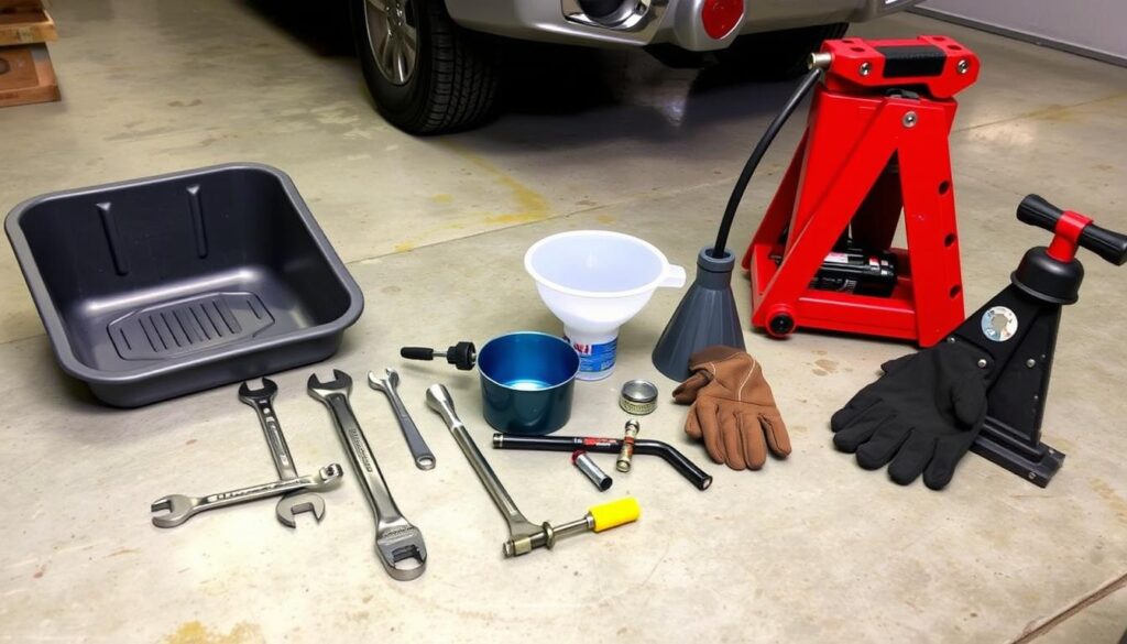 DIY oil change tools for Nissan Titan