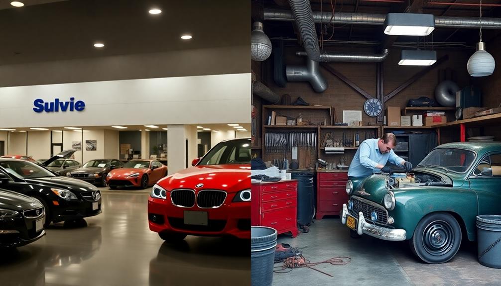 dealerships versus independent shops