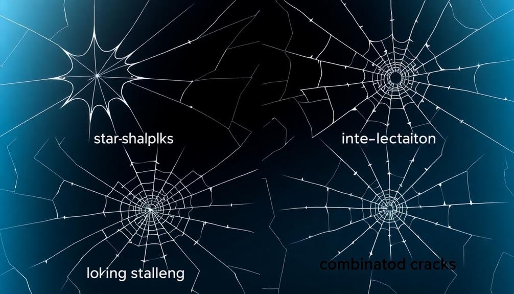 different windshield crack types