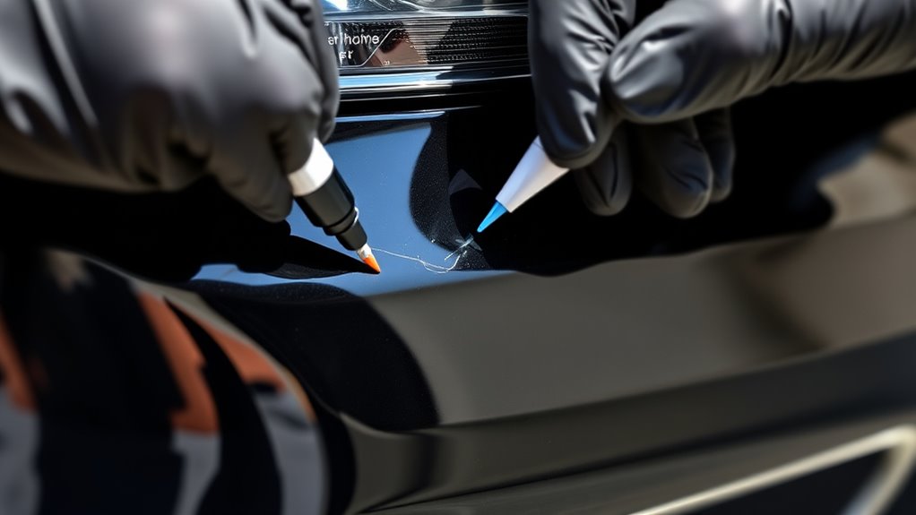 Selbstgemachte Stoßstangenkratzer Reparatur