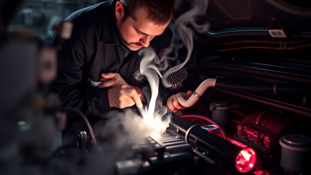 Leckageerkennung durch Rauchtest