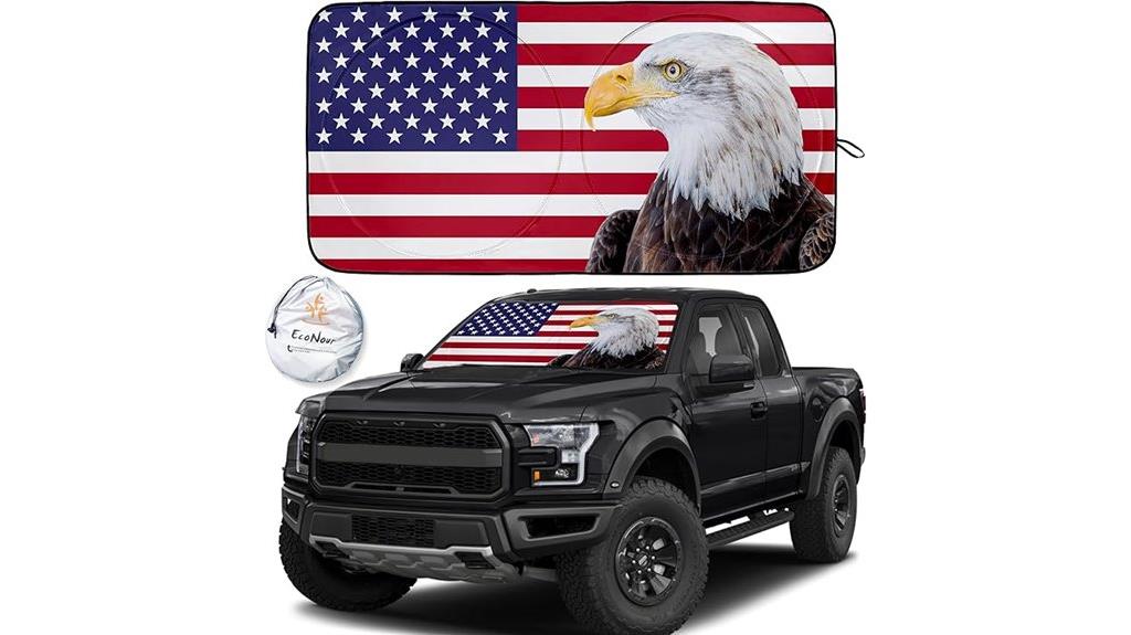 american flag eagle sunshade