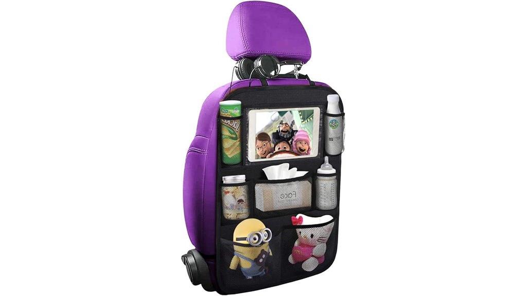 backseat organizer with tablet