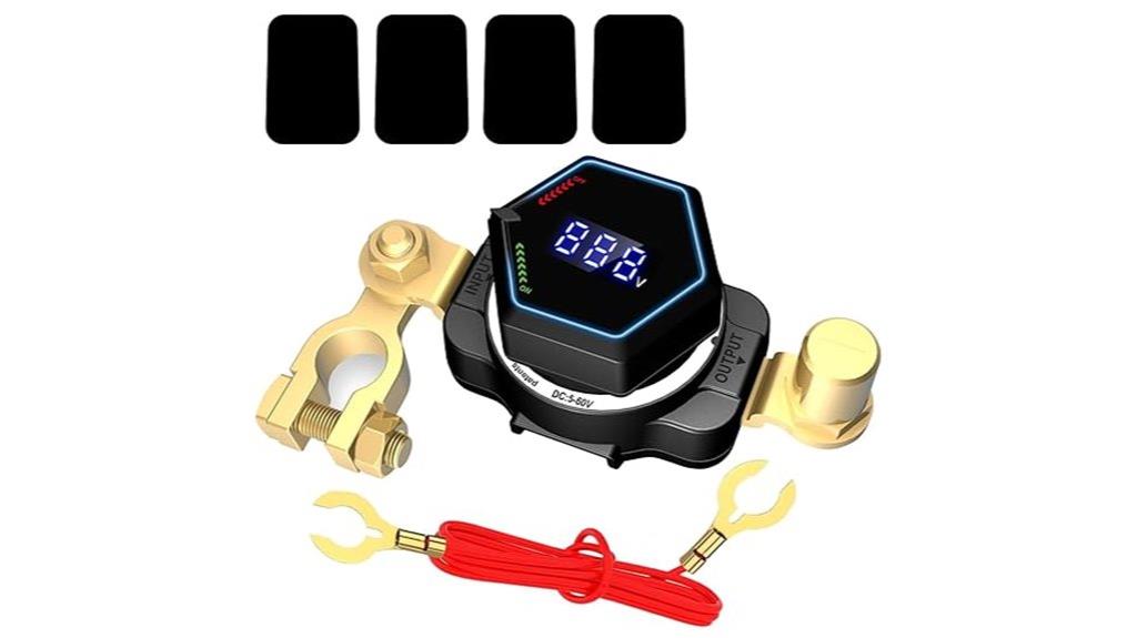 battery disconnect switch with voltmeter