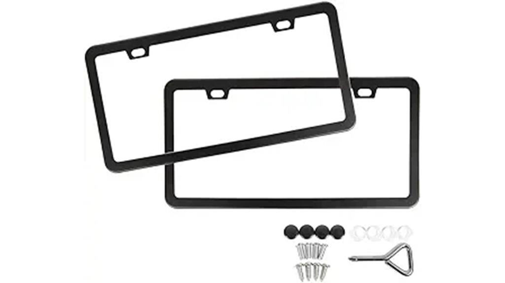 black matte aluminum frame