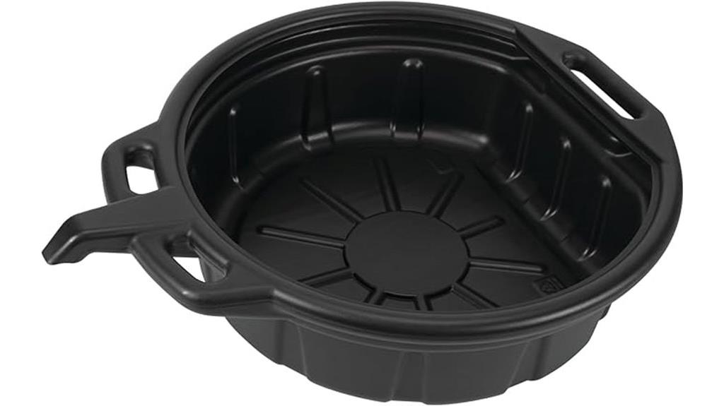 black oil drain pan