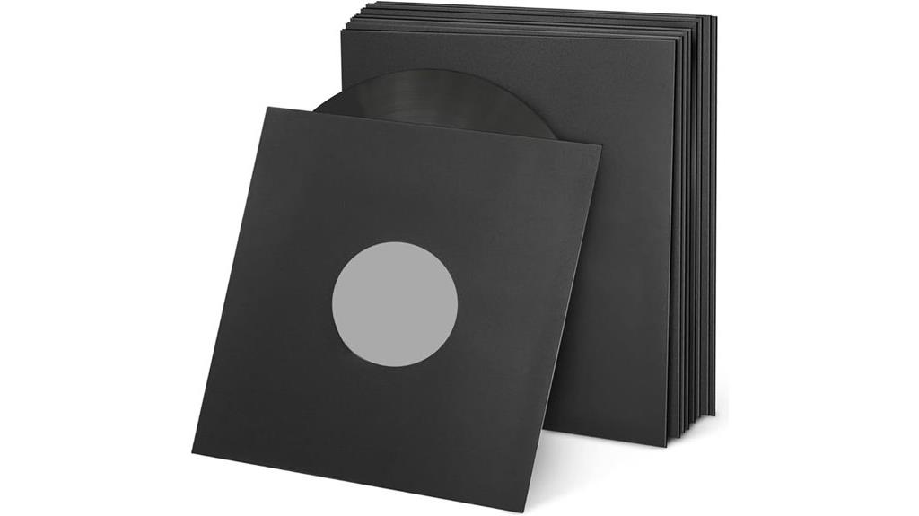 bulk black record sleeves