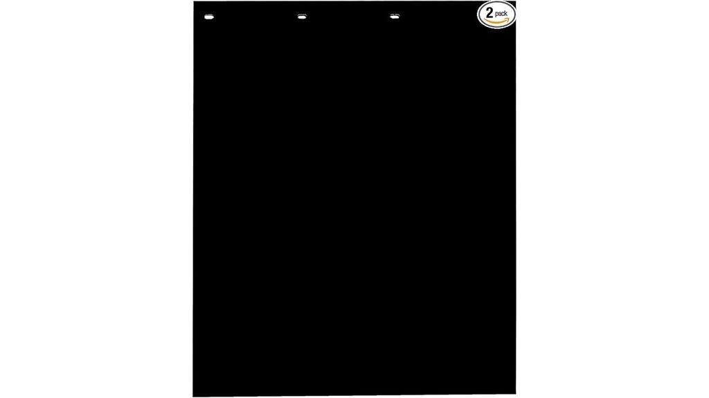 dual black polymer mudflaps