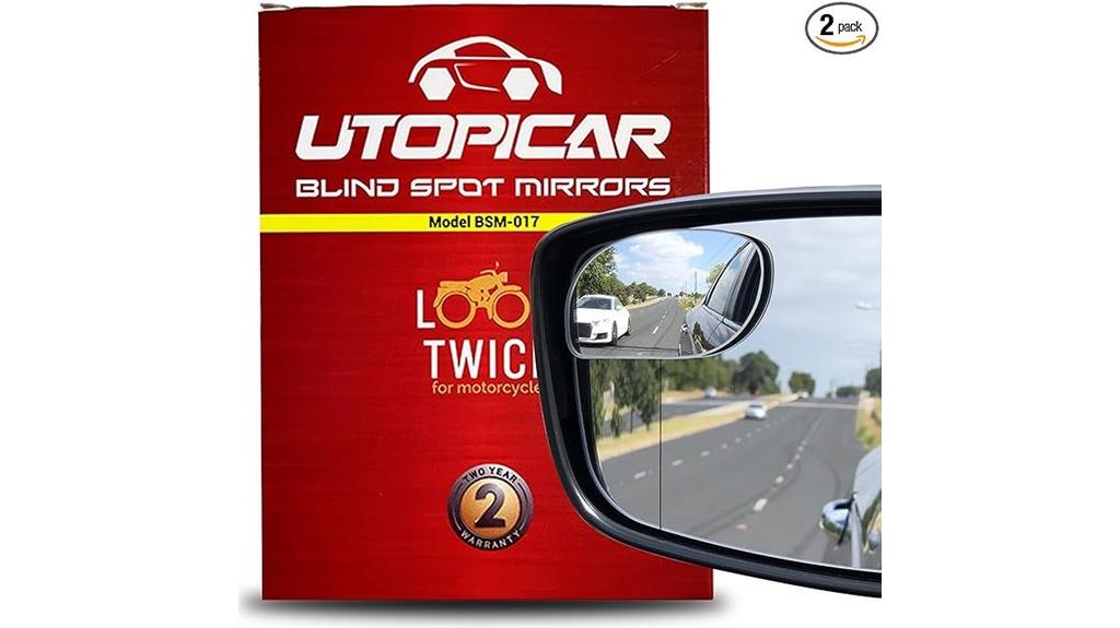dual convex car mirrors