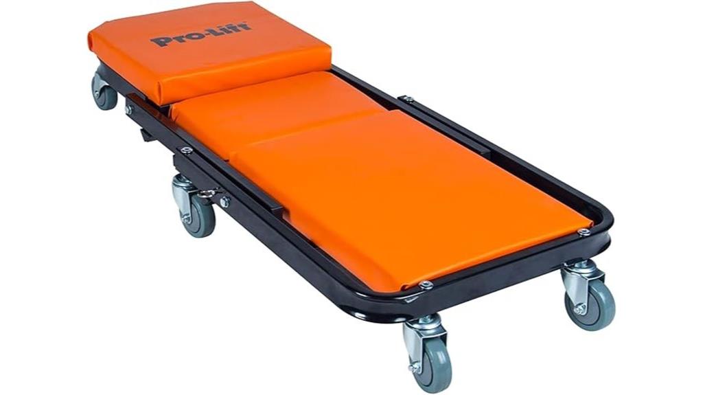 foldable z creeper with casters