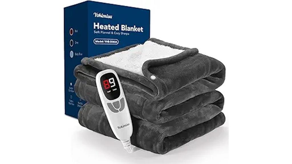 heated blanket with buttons