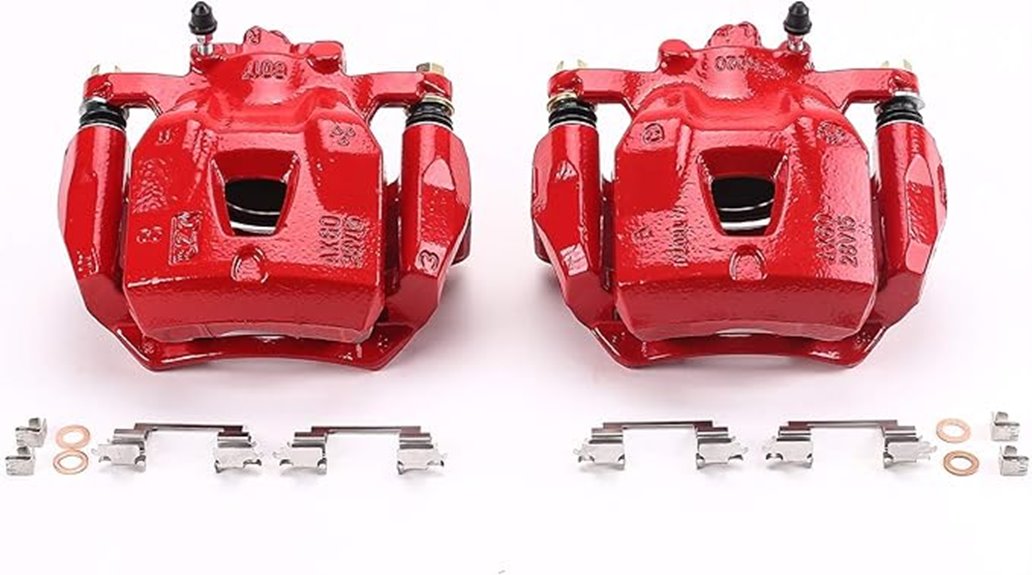 high temp red caliper pair