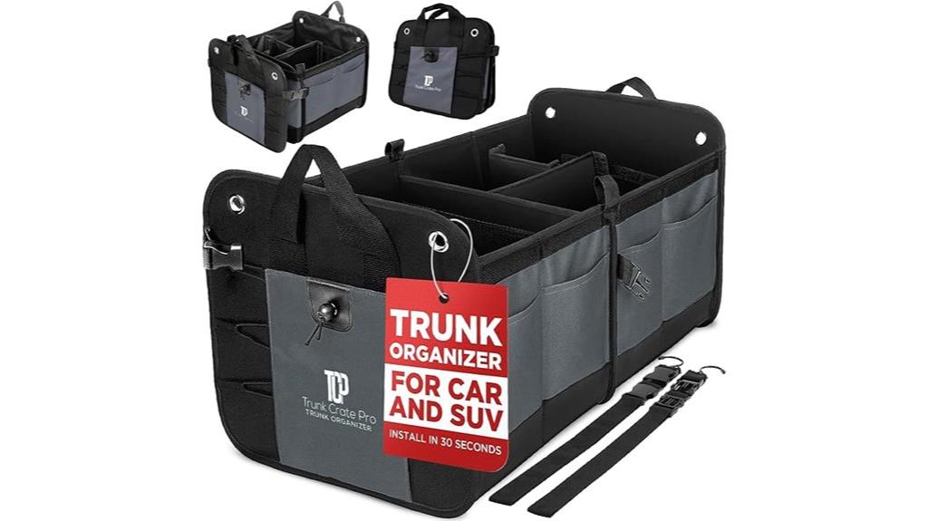 large grey car organizer
