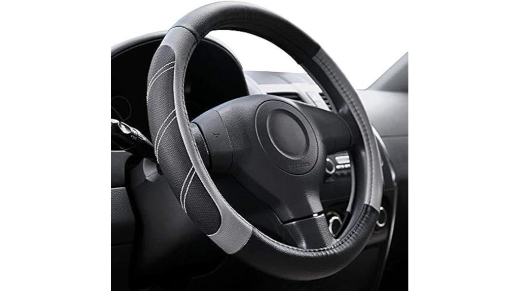 leather large steering wheel