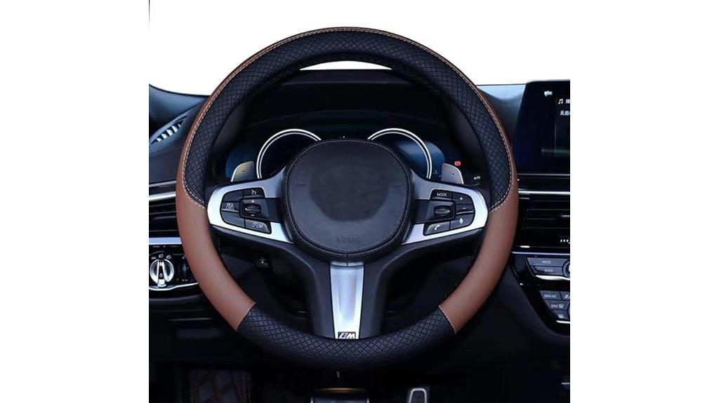 leather universal steering cover