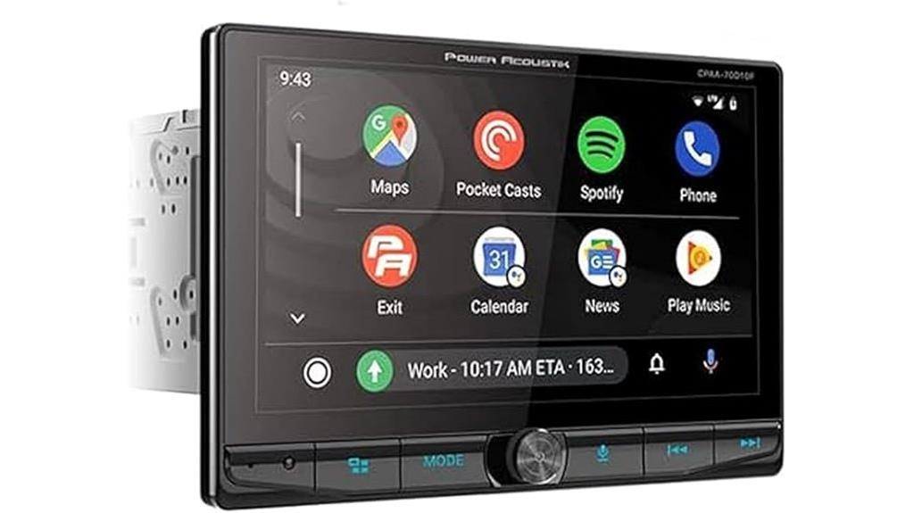 power acoustik touchscreen stereo