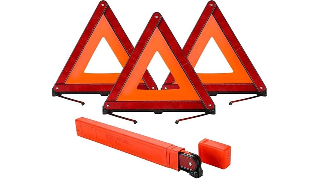 reflective emergency road triangle