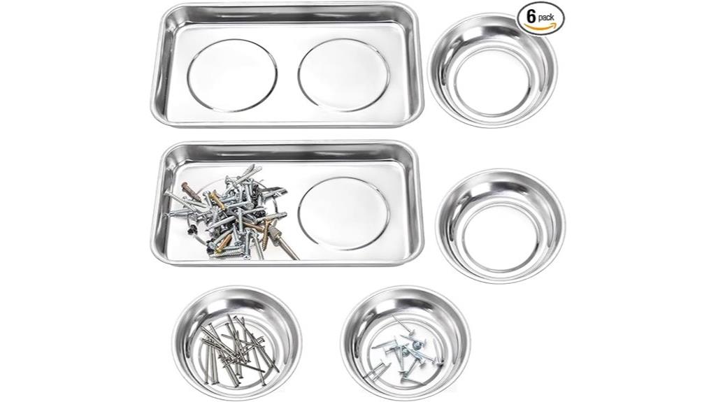 six piece magnetic tray set