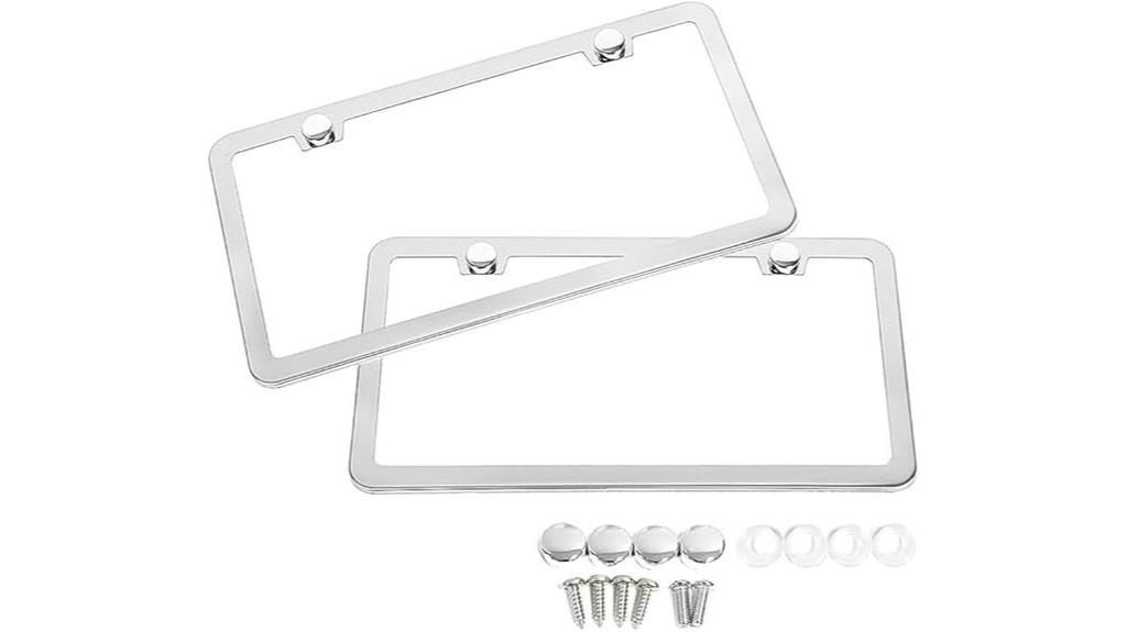 stainless license plate frame