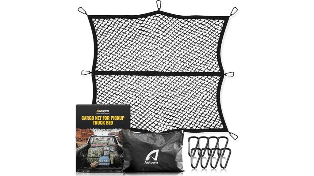 stretchable pickup truck cargo net