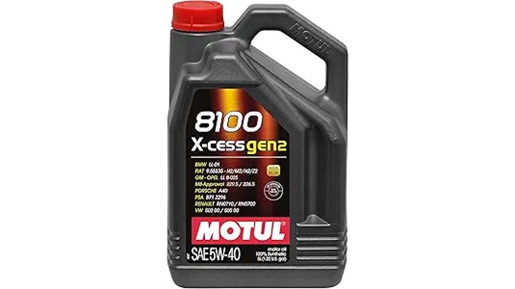 synthetic 5w40 engine oil