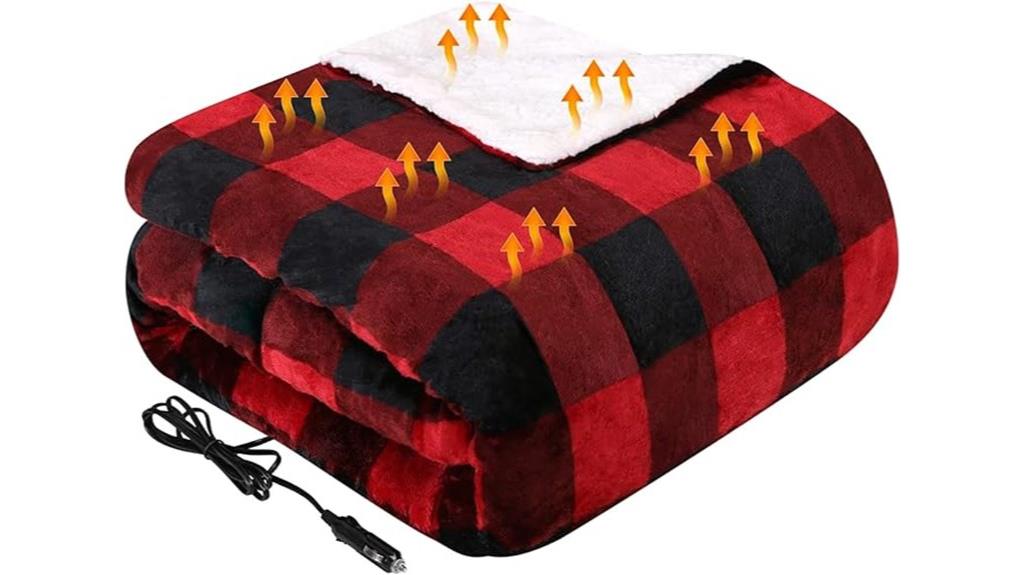 three level heated car blanket