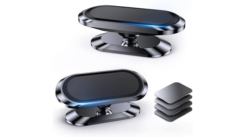 two magnetic phone mounts