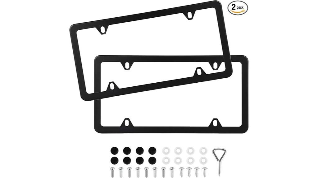 two stainless steel frames