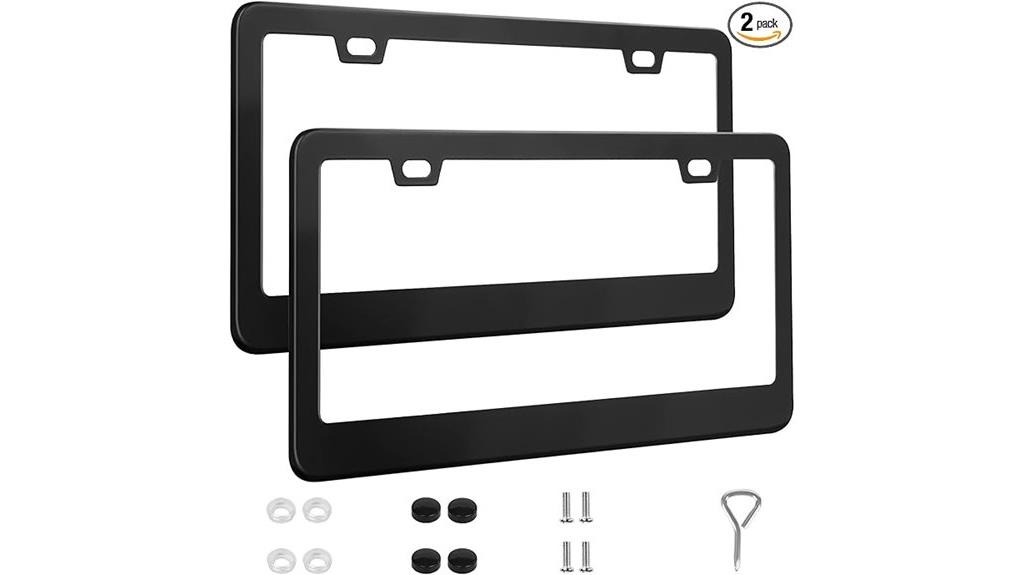 two stainless steel frames