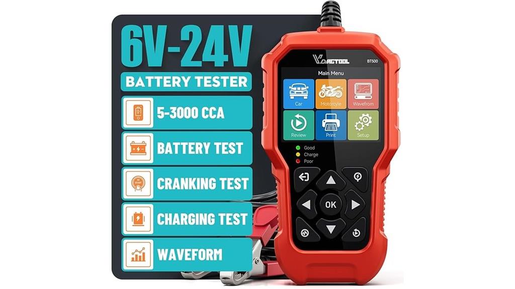 vehicle battery testing device