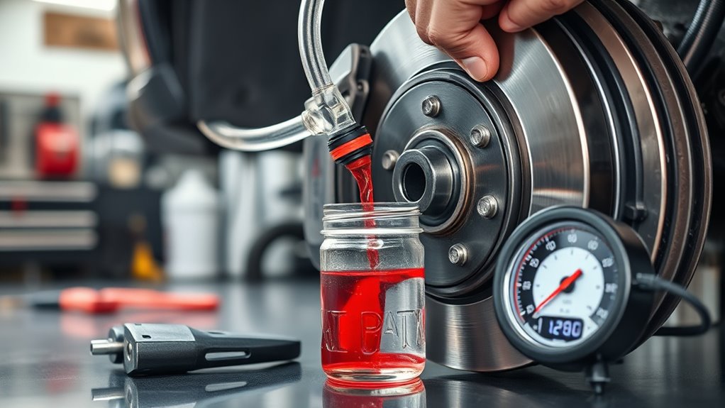 bleed brake fluid safely