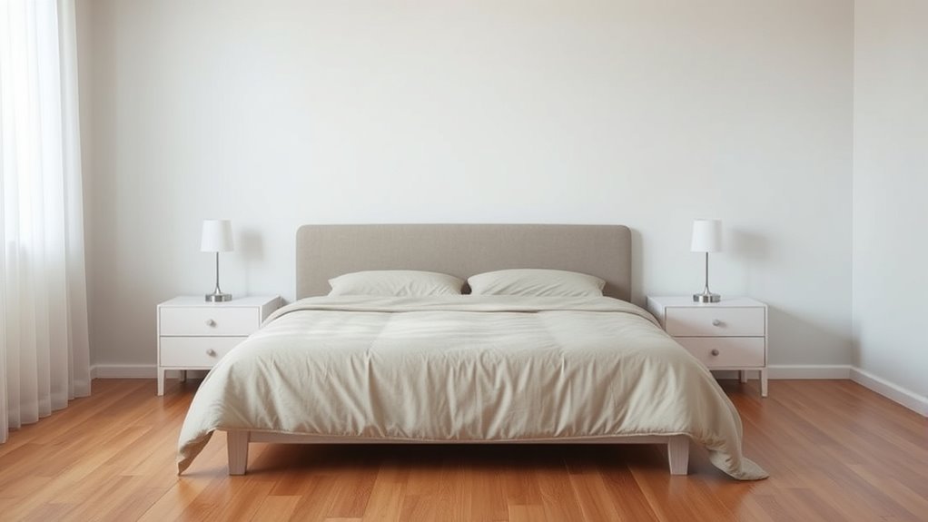 calm cozy bedroom environment