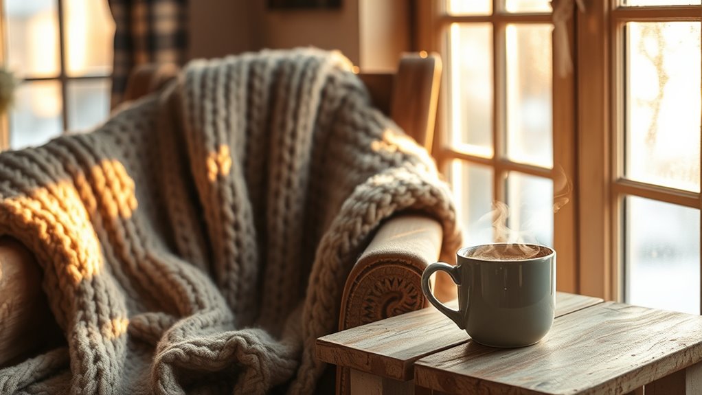 cozy winter textured lighting