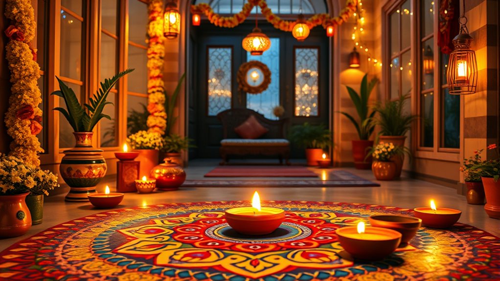 eco friendly diwali floral decor