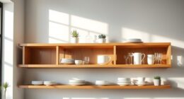 elegant organization with open shelves