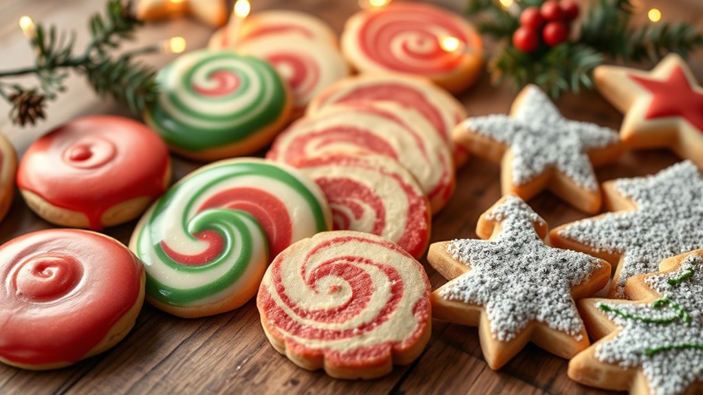 festive decorative holiday cookies