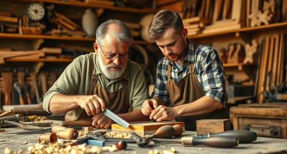 guiding young shop trainees