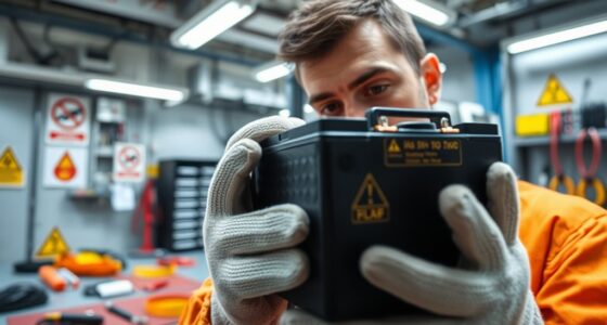 handle batteries with care