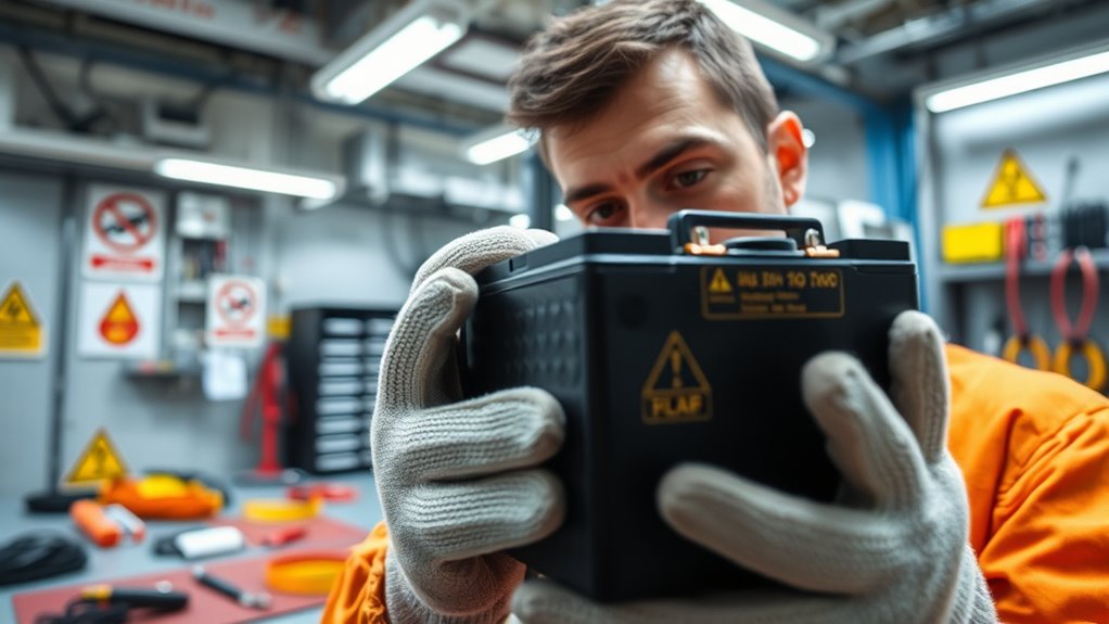 handle batteries with care