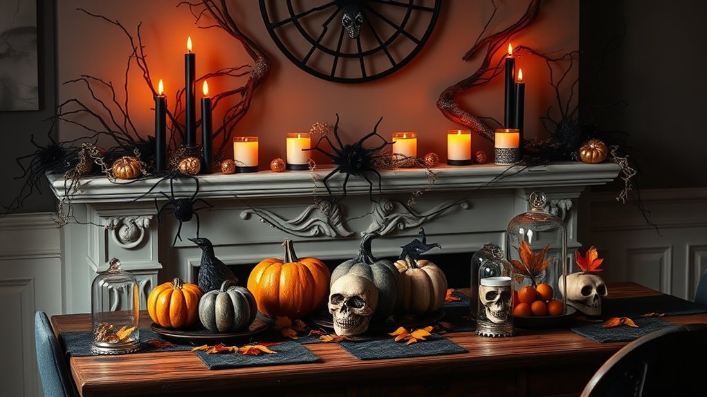 haunted halloween table decor