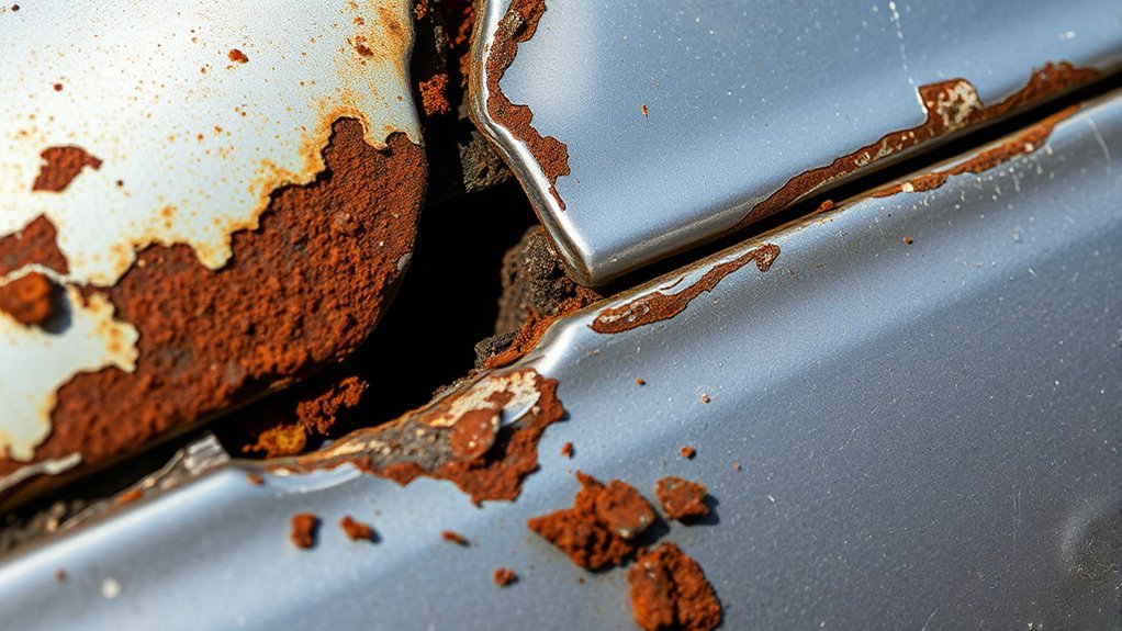 hidden rust behind trim