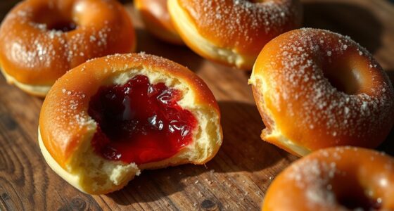 homemade filled doughnuts