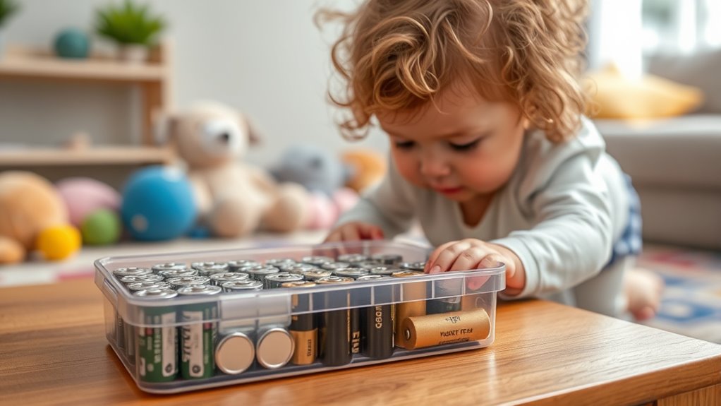 keep batteries away children