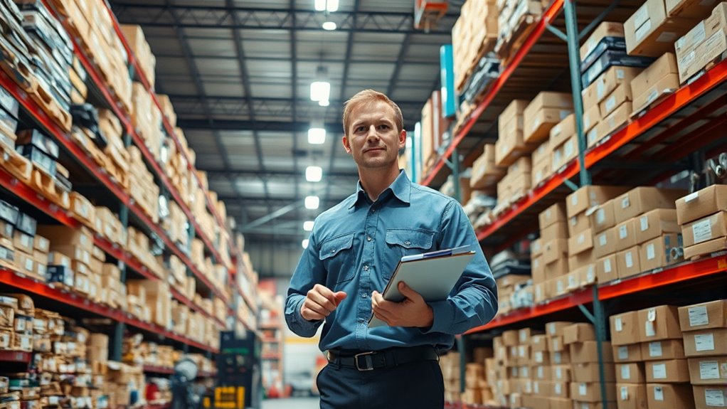 oversees vehicle parts inventory