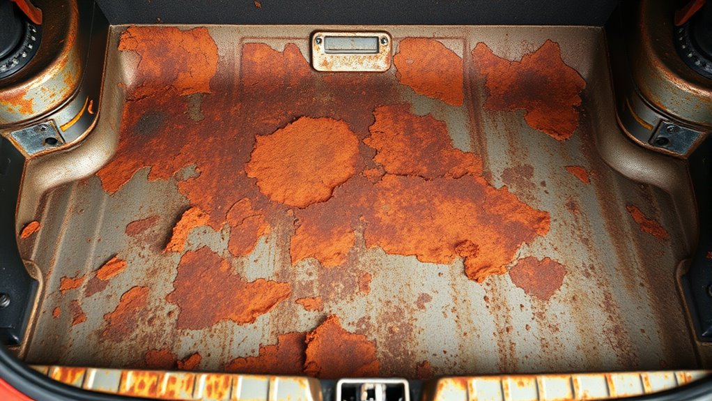 rusty trunk and floor