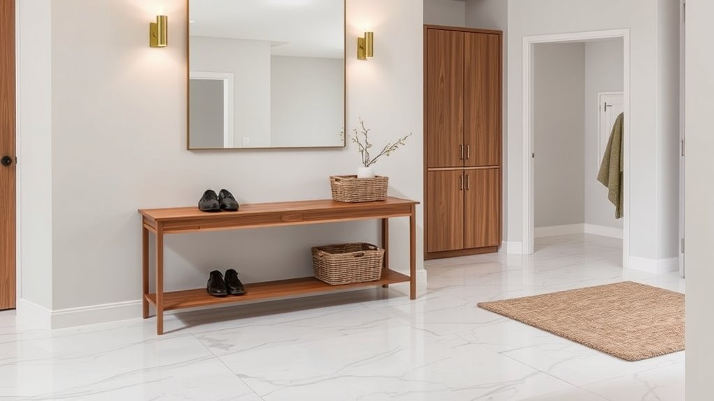 stylish functional entryway organization