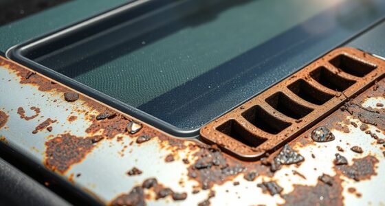 sunroof drain rust damage