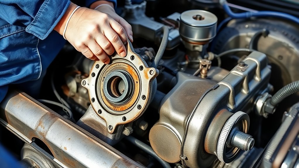 water pump leaks belt tension