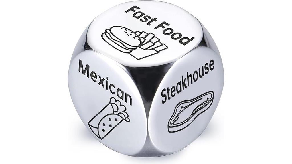 food decision dice gift