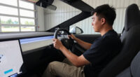 Tesla Cybercab's Backup Steering Wheel Is A Giant On-Screen Joystick